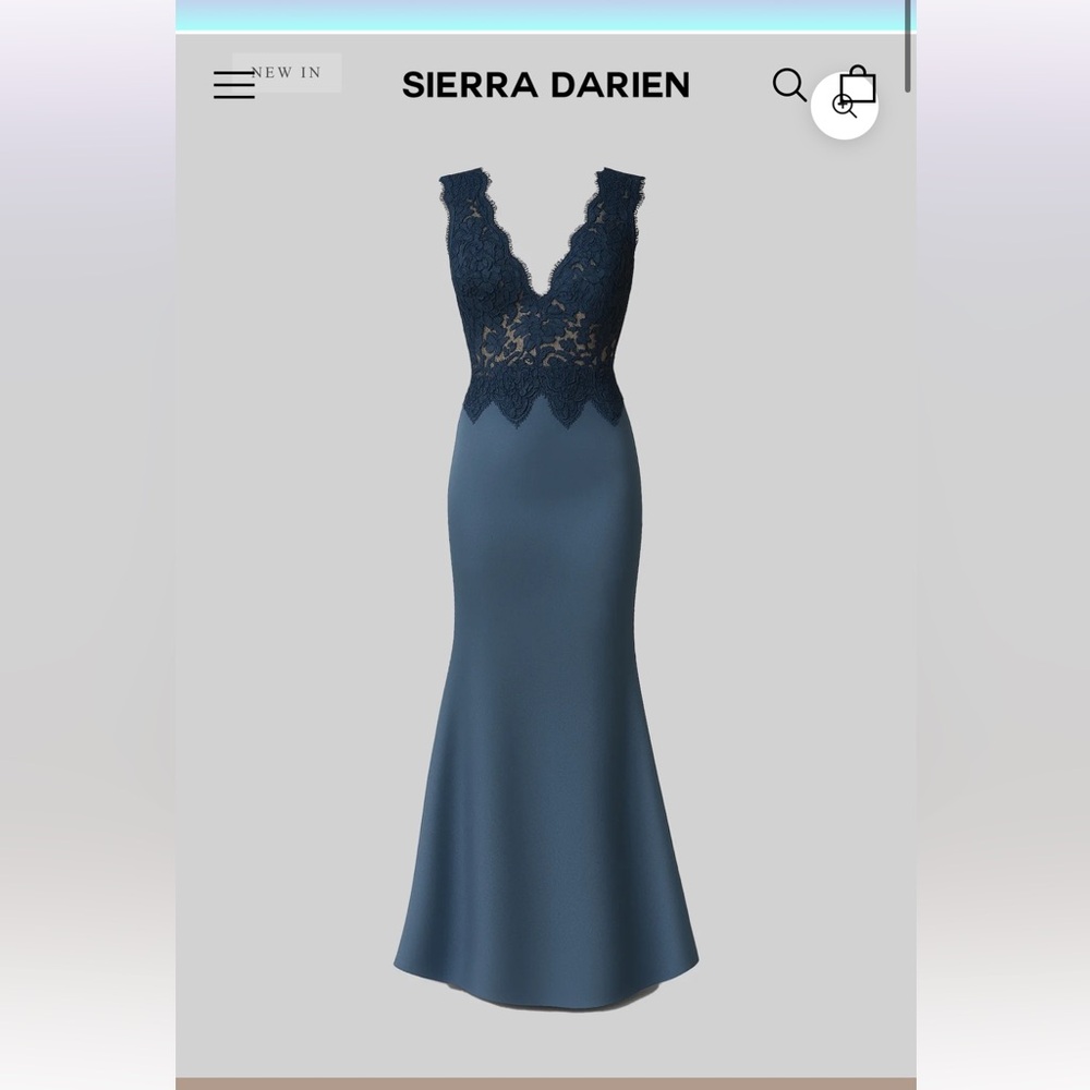 NWT sierra darien blue lace dress